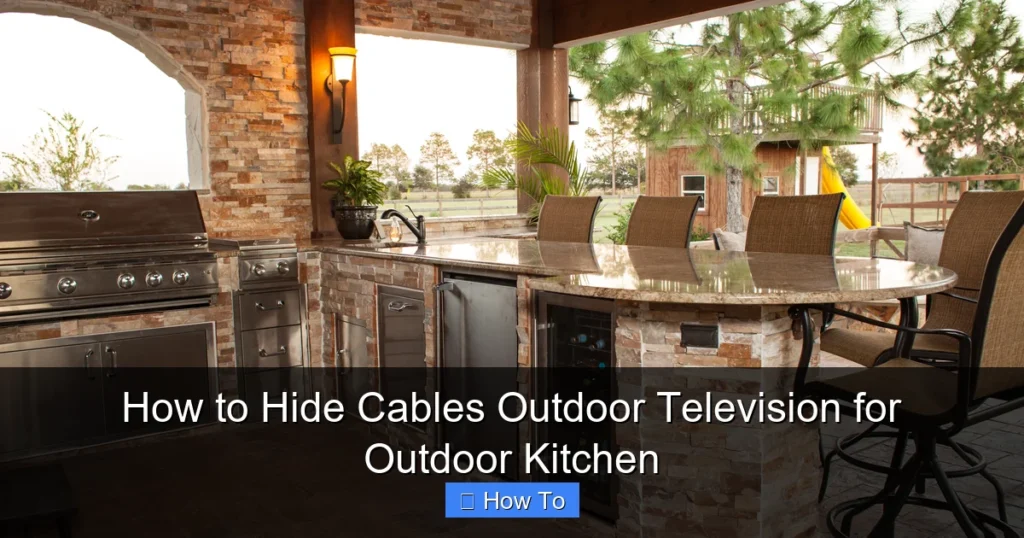 How to Hide Cables Outdoor Television for Outdoor Kitchen
