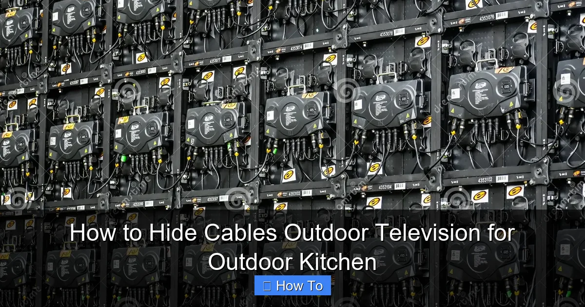 How to Hide Cables Outdoor Television for Outdoor Kitchen