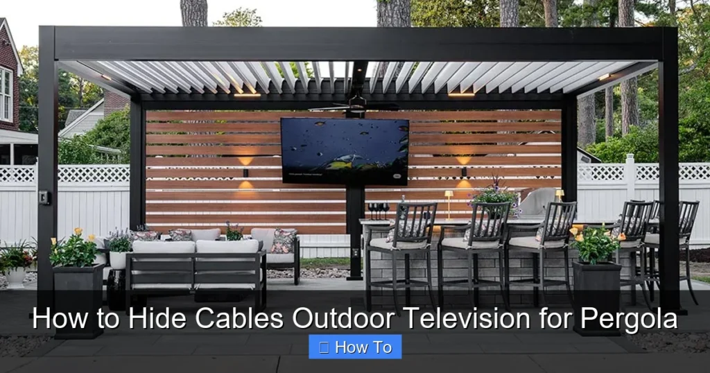 How to Hide Cables Outdoor Television for Pergola
