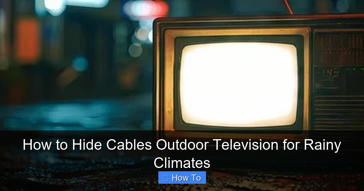 How to Hide Cables Outdoor Television for Rainy Climates