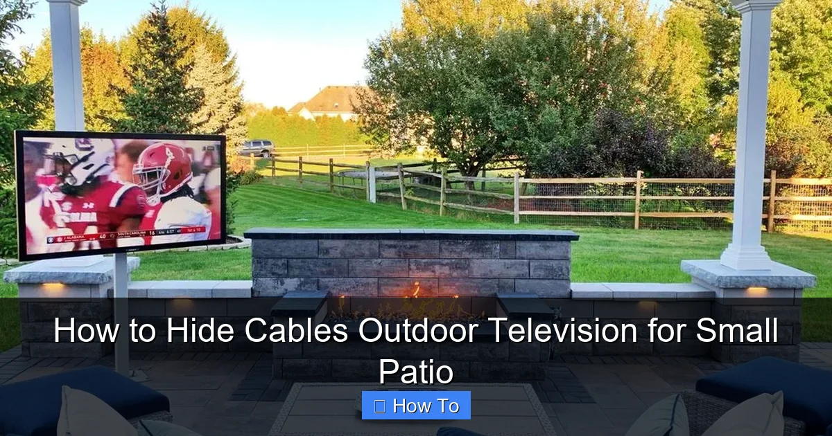 How to Hide Cables Outdoor Television for Small Patio