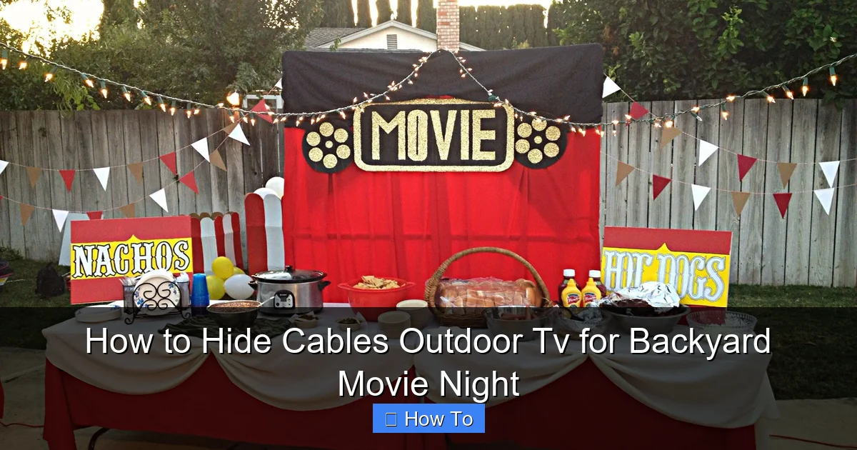 How to Hide Cables Outdoor Tv for Backyard Movie Night