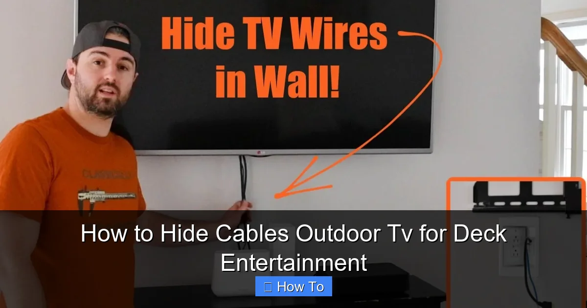 How to Hide Cables Outdoor Tv for Deck Entertainment
