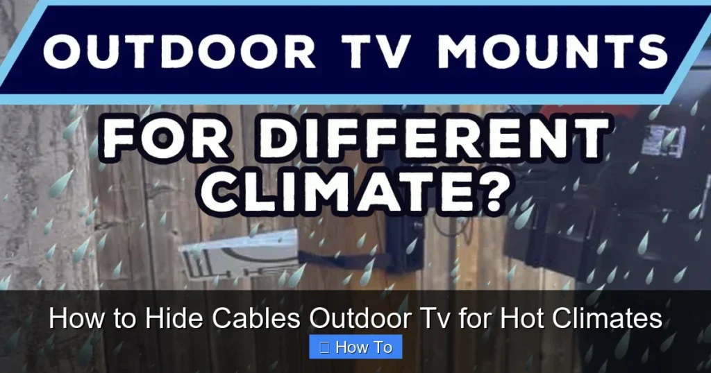 How to Hide Cables Outdoor Tv for Hot Climates