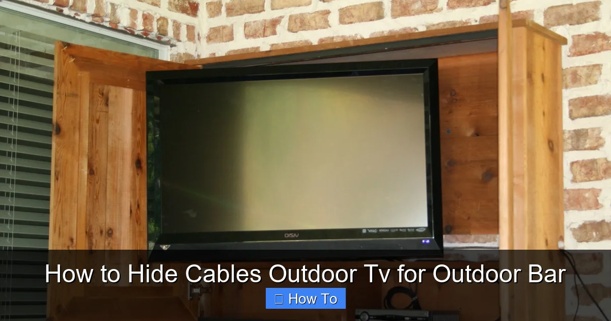 How to Hide Cables Outdoor Tv for Outdoor Bar