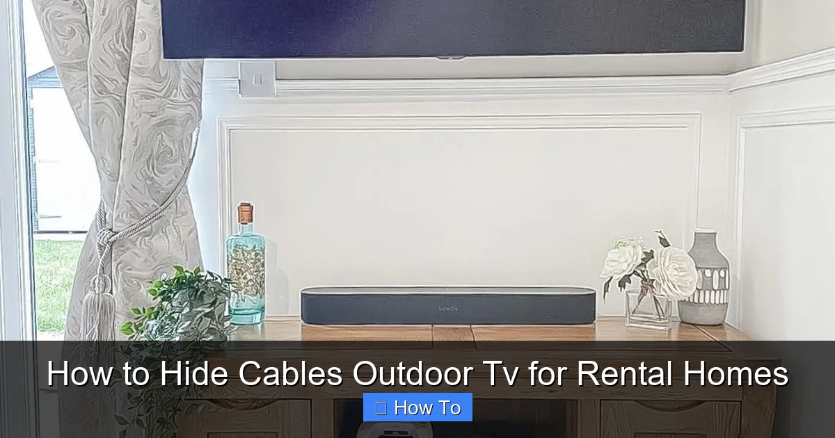 How to Hide Cables Outdoor Tv for Rental Homes