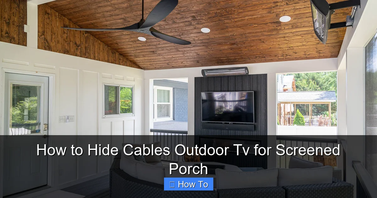 How to Hide Cables Outdoor Tv for Screened Porch