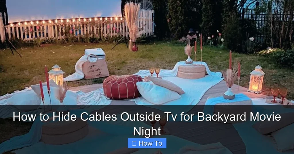 How to Hide Cables Outside Tv for Backyard Movie Night
