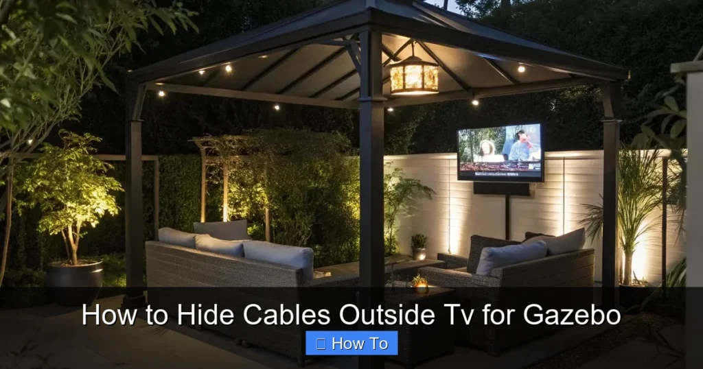 How to Hide Cables Outside Tv for Gazebo