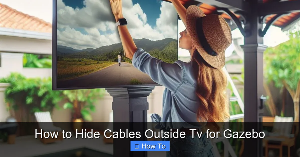 How to Hide Cables Outside Tv for Gazebo