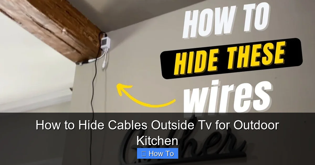 How to Hide Cables Outside Tv for Outdoor Kitchen