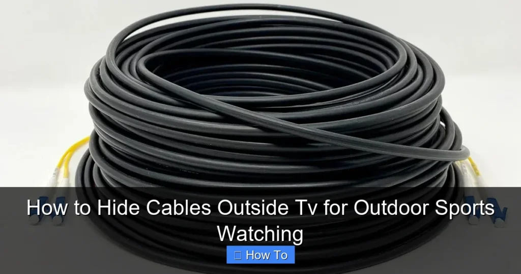 How to Hide Cables Outside Tv for Outdoor Sports Watching