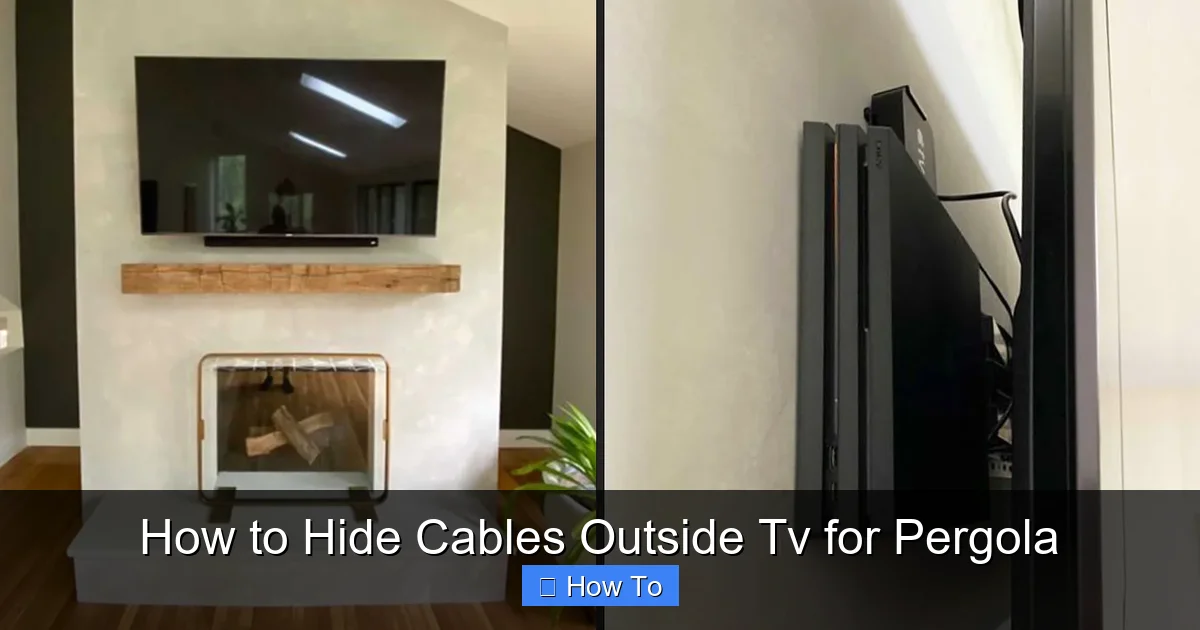 How to Hide Cables Outside Tv for Pergola