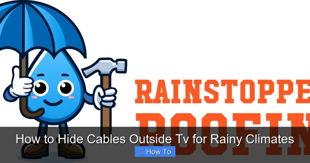 How to Hide Cables Outside Tv for Rainy Climates