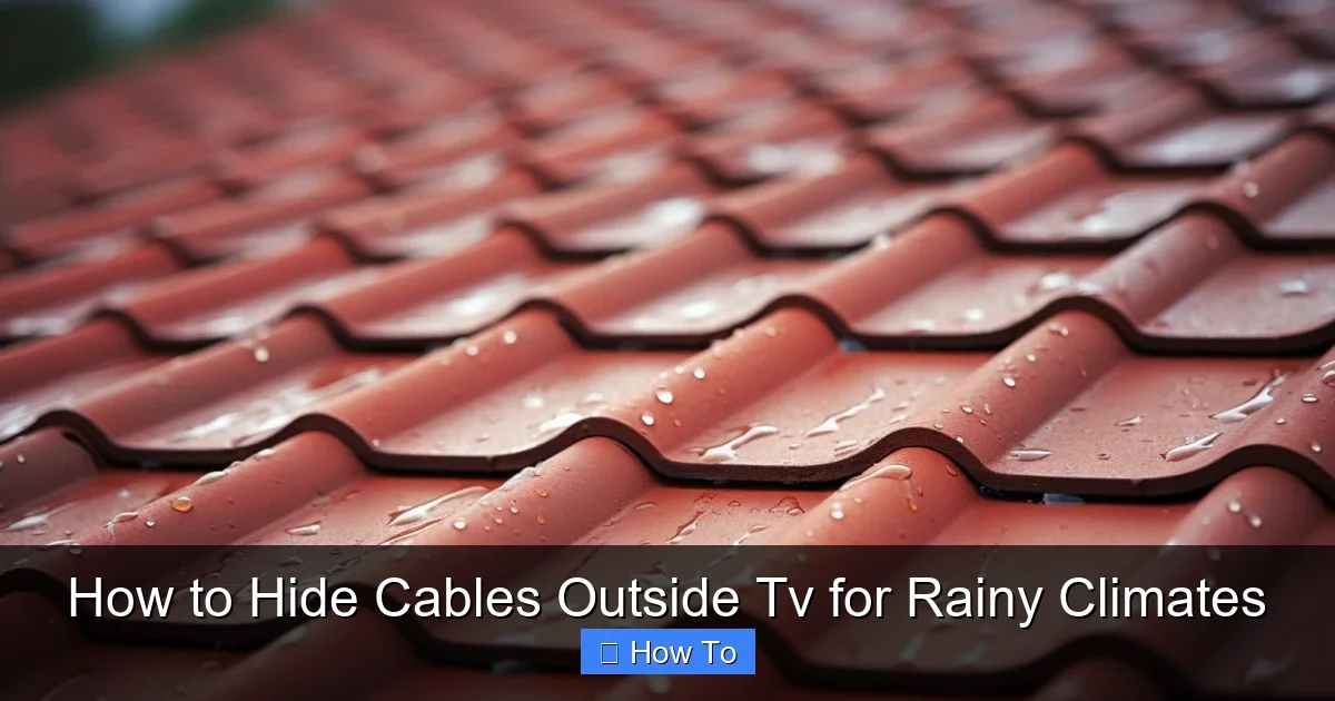 How to Hide Cables Outside Tv for Rainy Climates