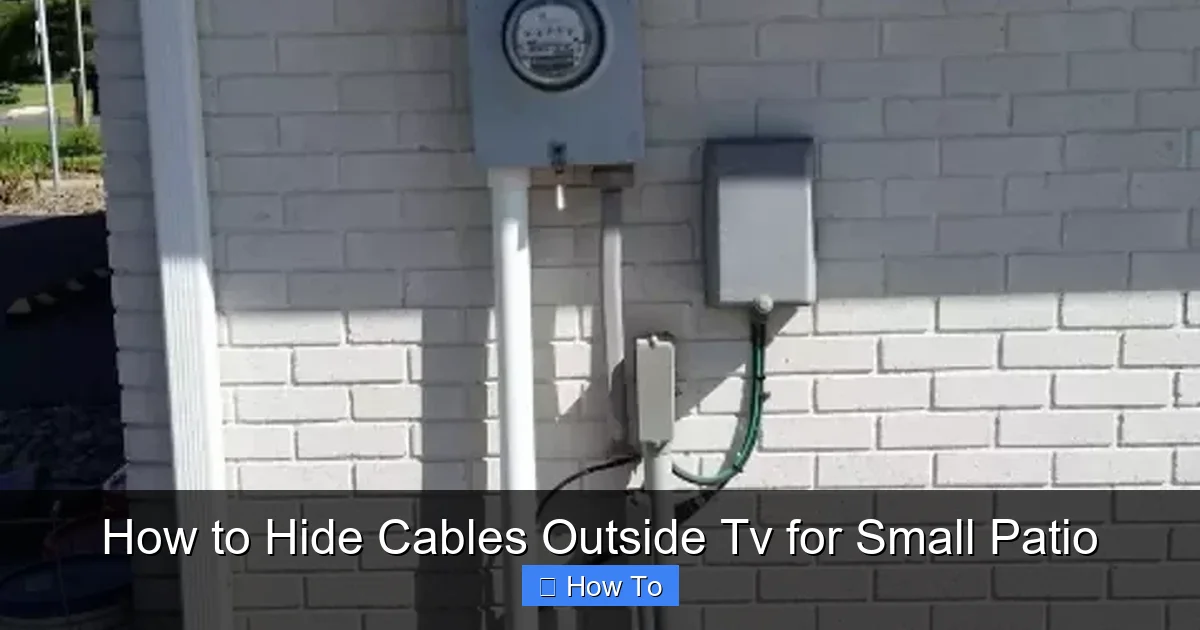 How to Hide Cables Outside Tv for Small Patio