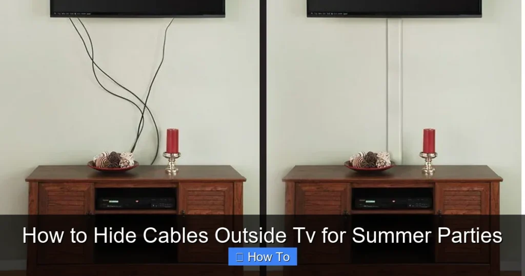 How to Hide Cables Outside Tv for Summer Parties