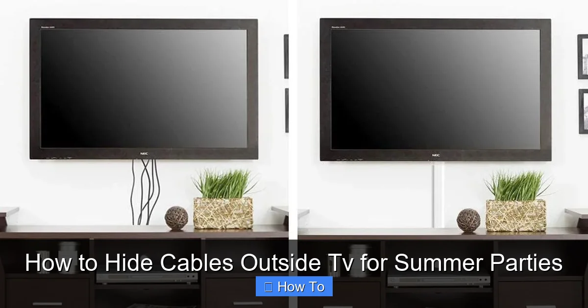 How to Hide Cables Outside Tv for Summer Parties