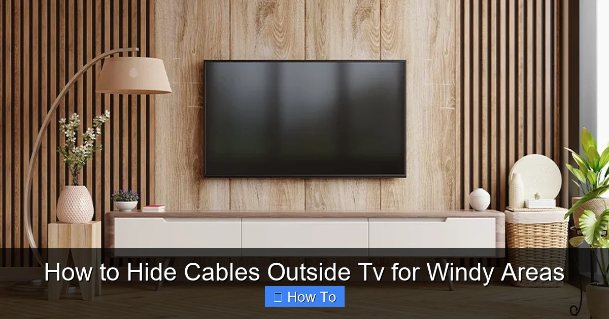How to Hide Cables Outside Tv for Windy Areas