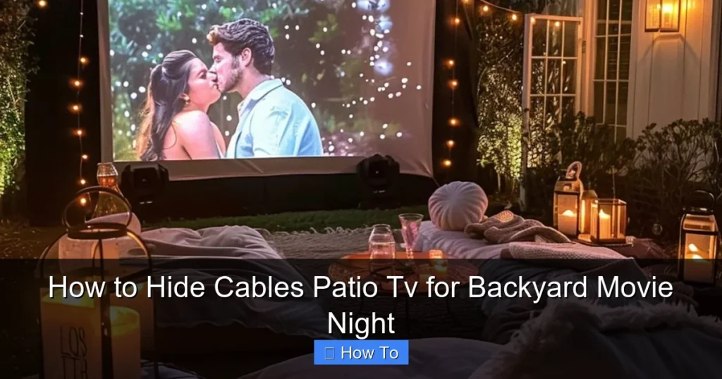 How to Hide Cables Patio Tv for Backyard Movie Night