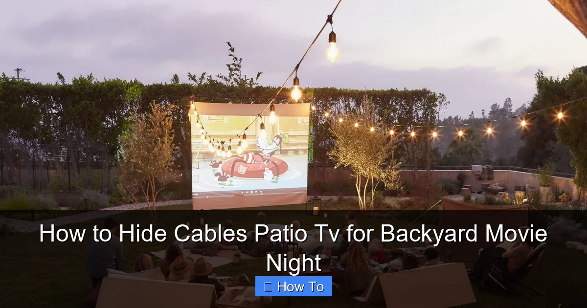 How to Hide Cables Patio Tv for Backyard Movie Night