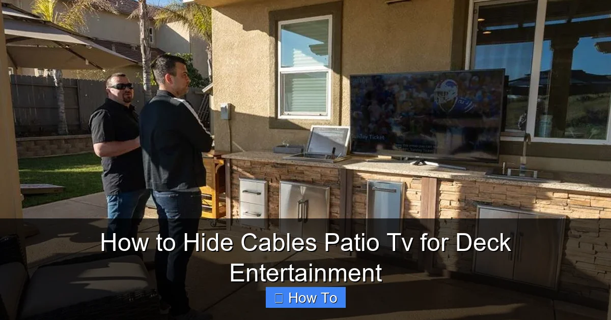 How to Hide Cables Patio Tv for Deck Entertainment
