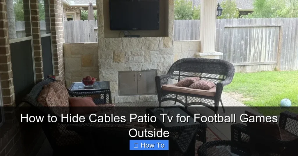 How to Hide Cables Patio Tv for Football Games Outside