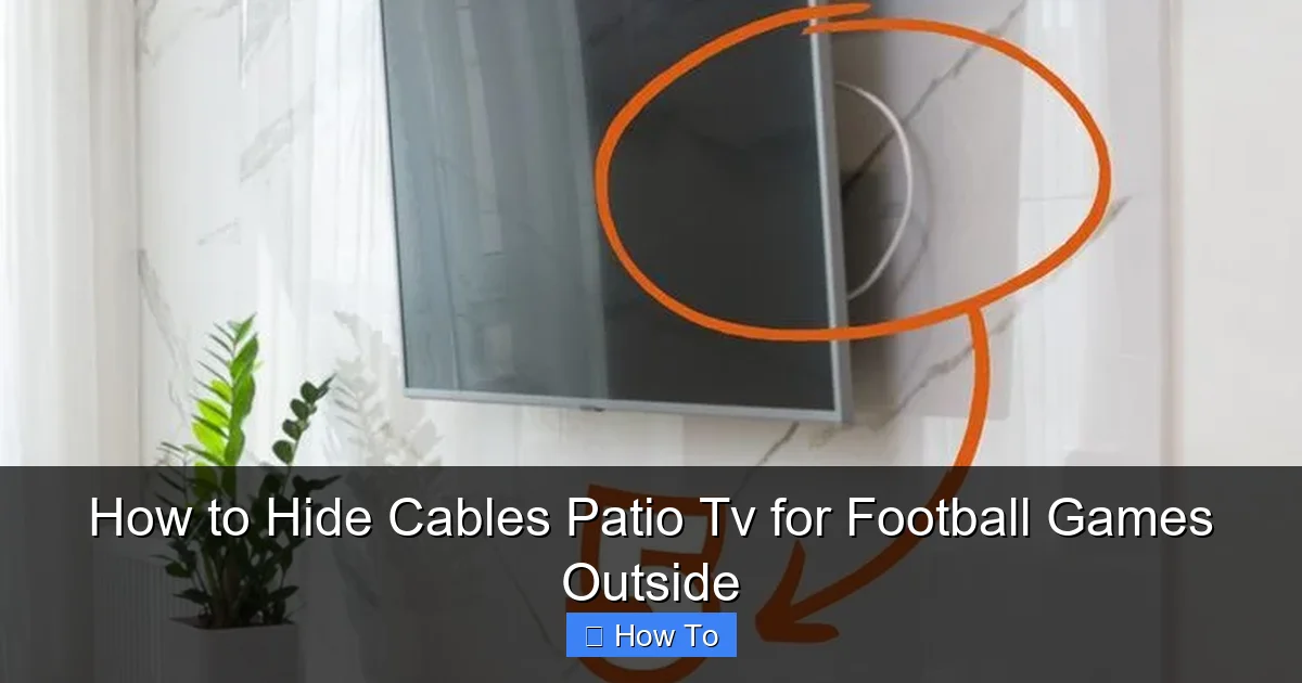 How to Hide Cables Patio Tv for Football Games Outside