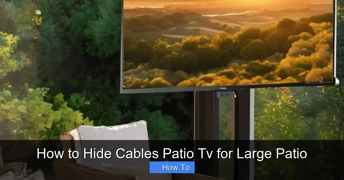 How to Hide Cables Patio Tv for Large Patio