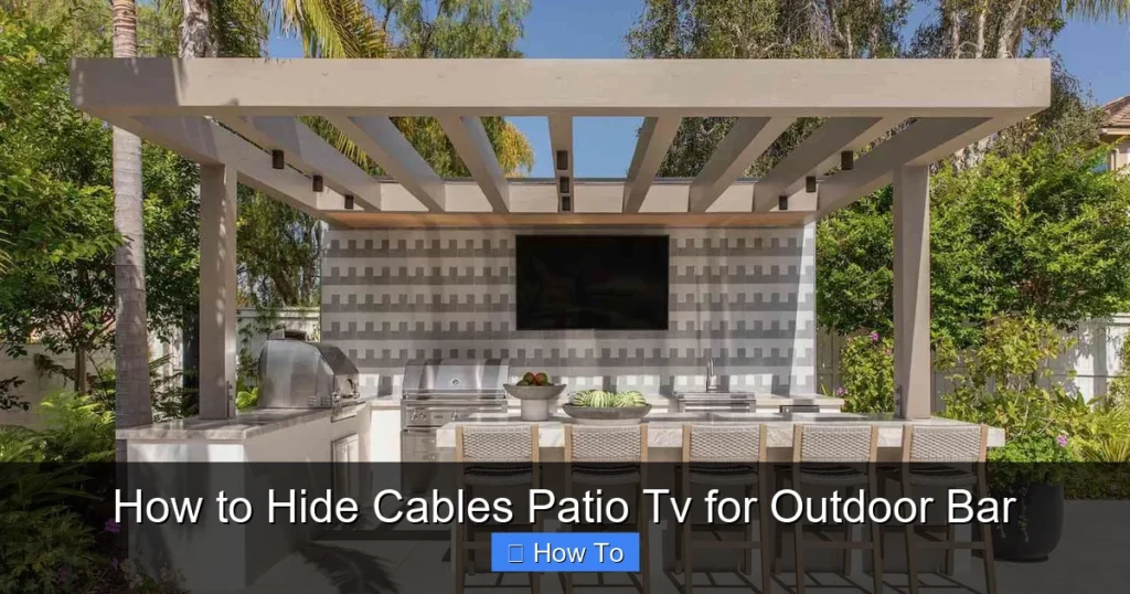 How to Hide Cables Patio Tv for Outdoor Bar