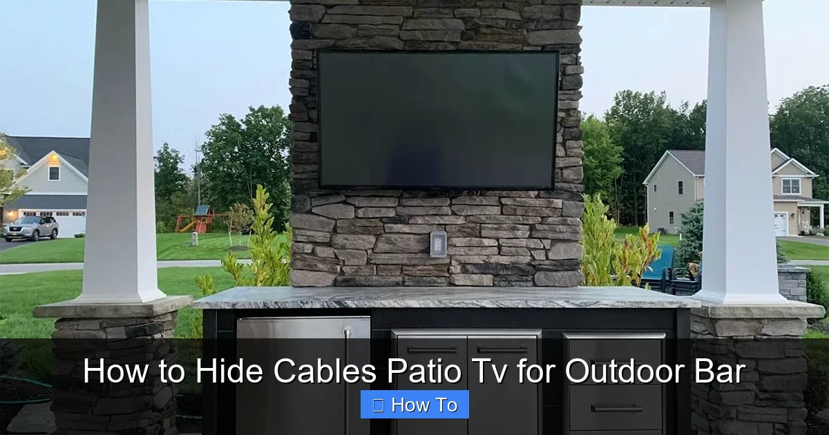 How to Hide Cables Patio Tv for Outdoor Bar