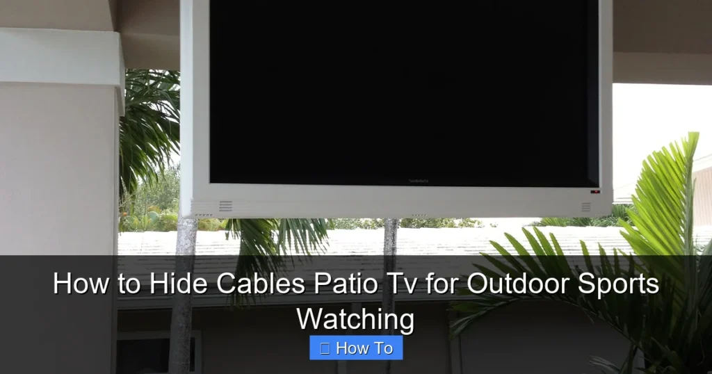 How to Hide Cables Patio Tv for Outdoor Sports Watching