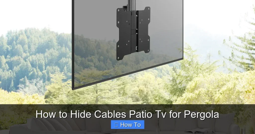 How to Hide Cables Patio Tv for Pergola