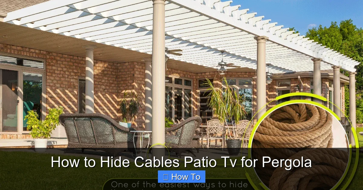 How to Hide Cables Patio Tv for Pergola