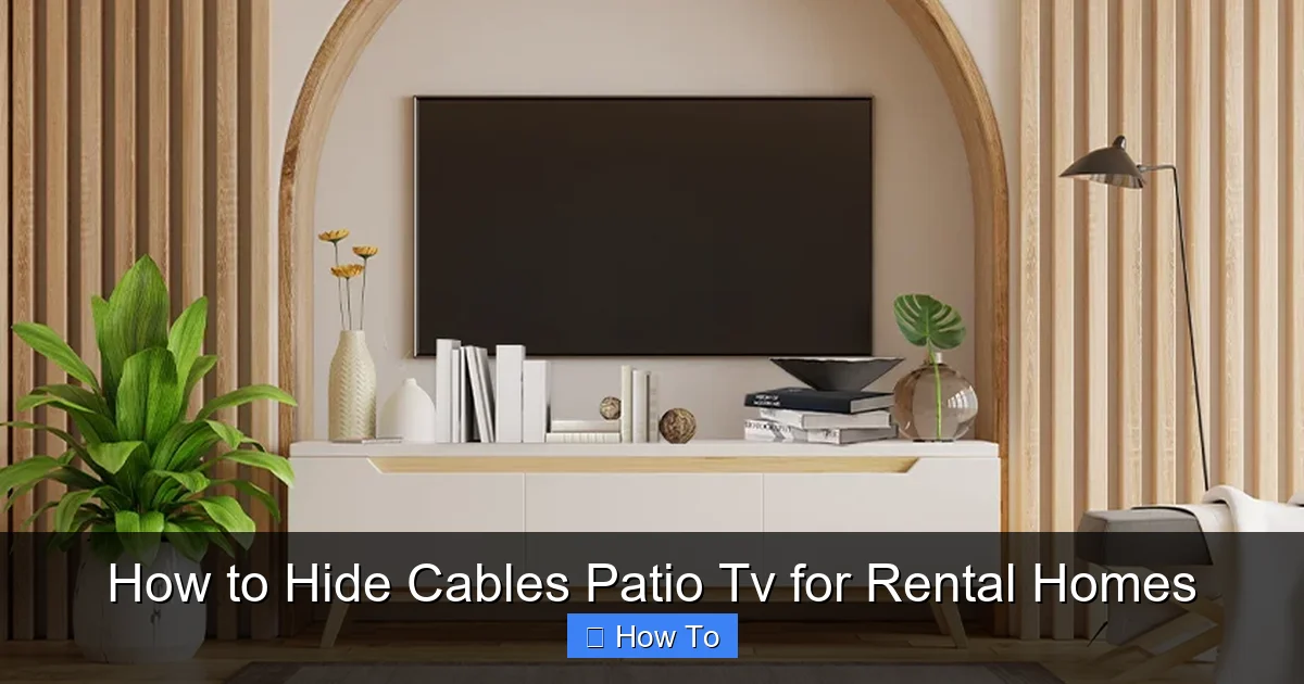 How to Hide Cables Patio Tv for Rental Homes