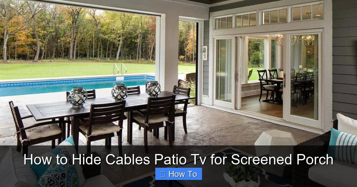 How to Hide Cables Patio Tv for Screened Porch