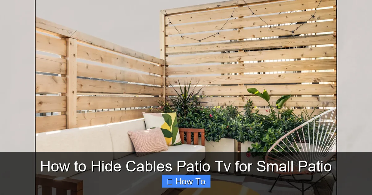 How to Hide Cables Patio Tv for Small Patio