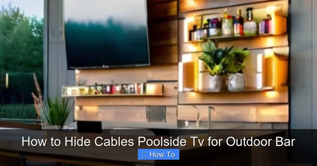 How to Hide Cables Poolside Tv for Outdoor Bar