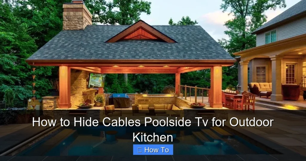 How to Hide Cables Poolside Tv for Outdoor Kitchen
