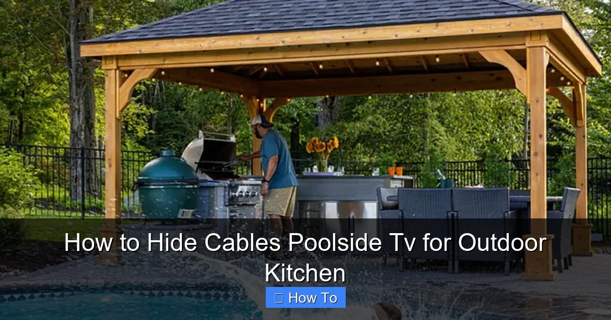 How to Hide Cables Poolside Tv for Outdoor Kitchen
