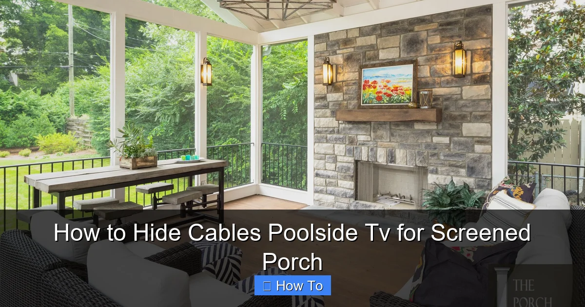 How to Hide Cables Poolside Tv for Screened Porch