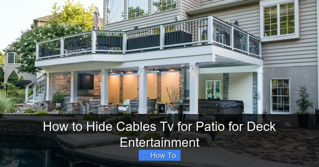How to Hide Cables Tv for Patio for Deck Entertainment