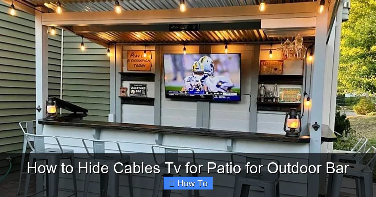 How to Hide Cables Tv for Patio for Outdoor Bar