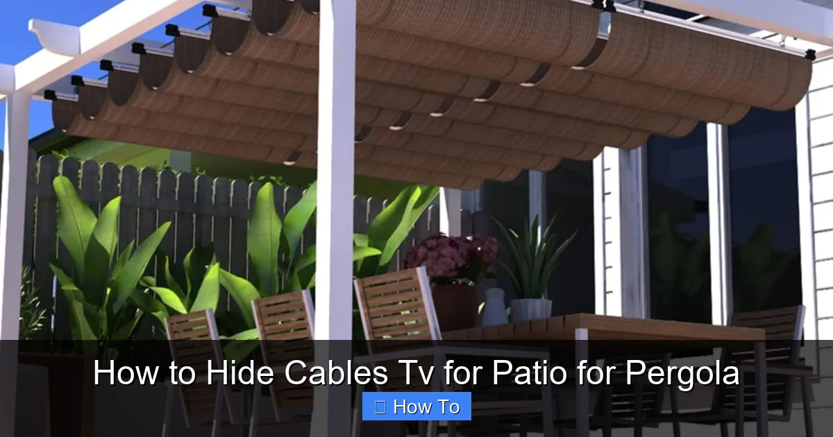 How to Hide Cables Tv for Patio for Pergola