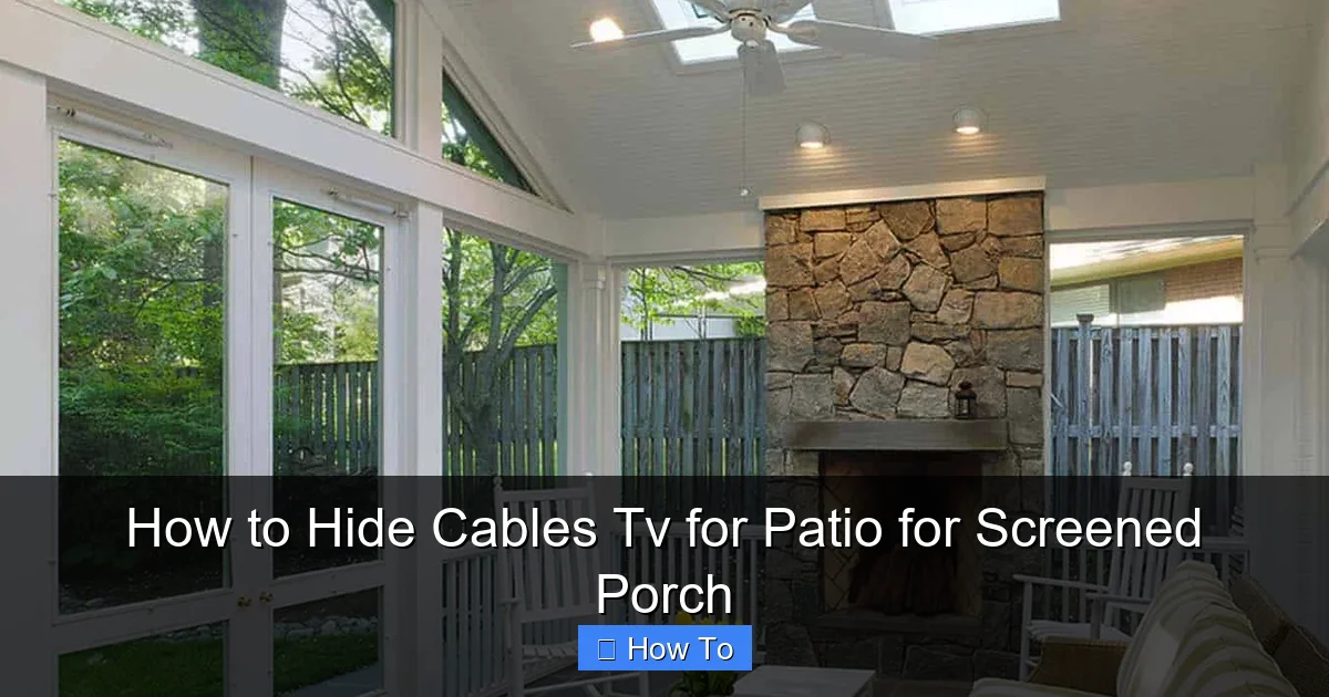 How to Hide Cables Tv for Patio for Screened Porch