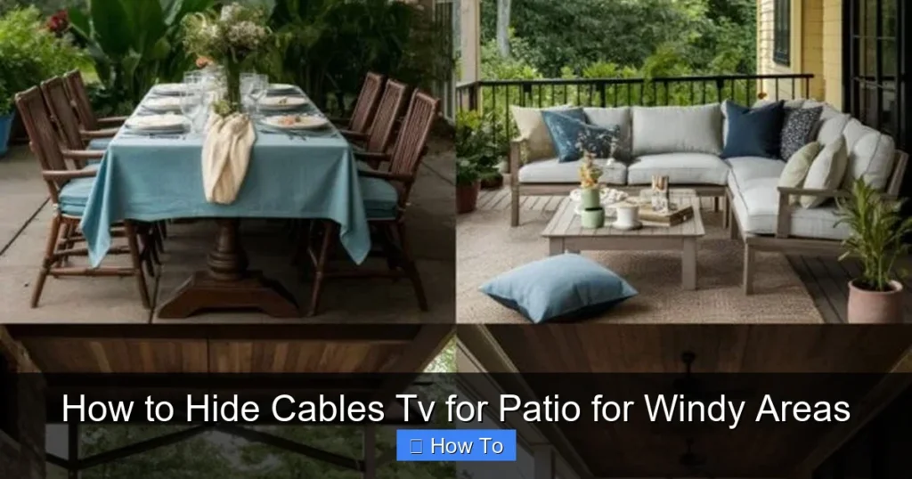 How to Hide Cables Tv for Patio for Windy Areas