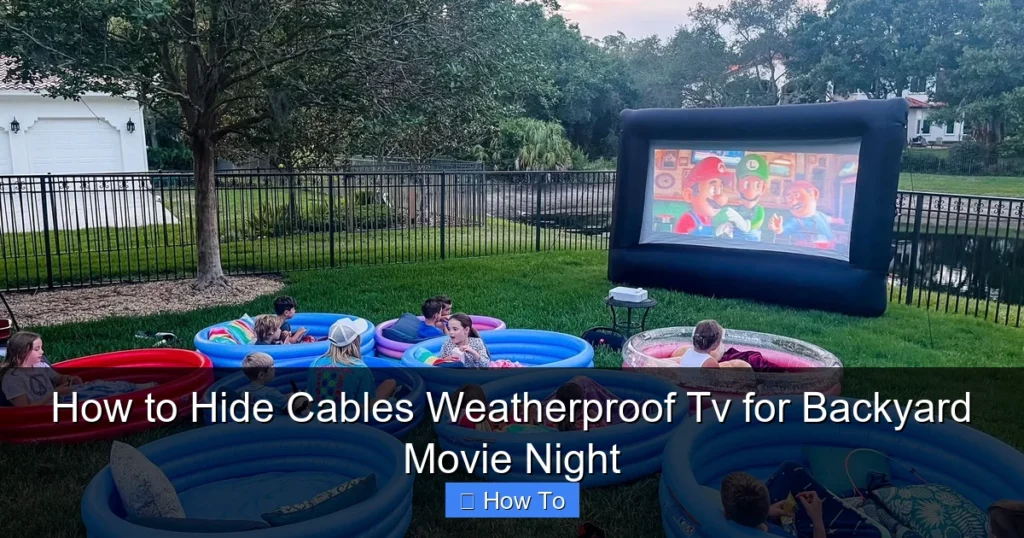 How to Hide Cables Weatherproof Tv for Backyard Movie Night