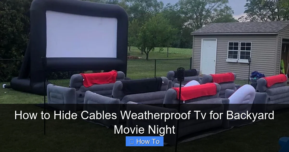 How to Hide Cables Weatherproof Tv for Backyard Movie Night