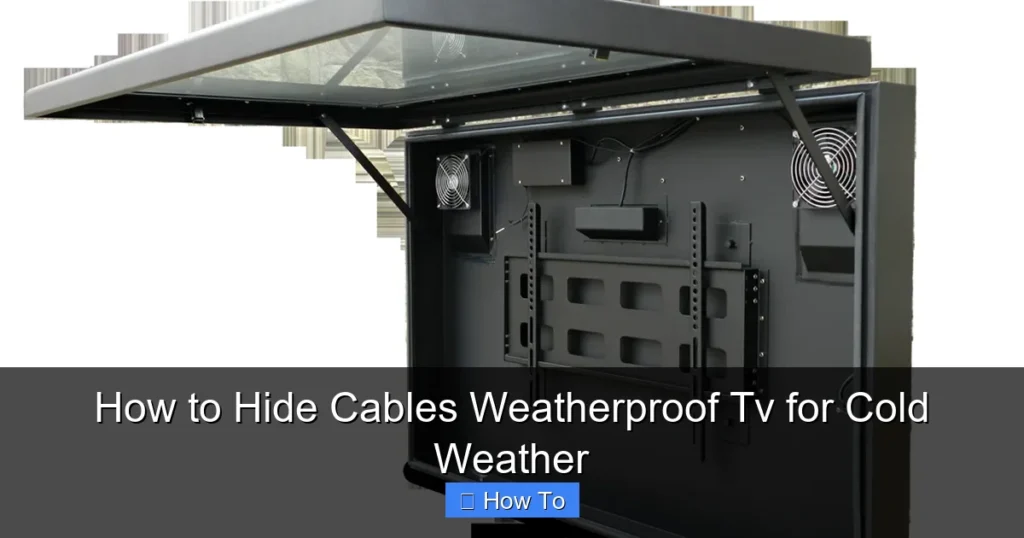 How to Hide Cables Weatherproof Tv for Cold Weather