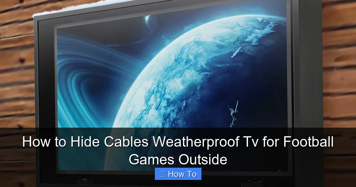 How to Hide Cables Weatherproof Tv for Football Games Outside